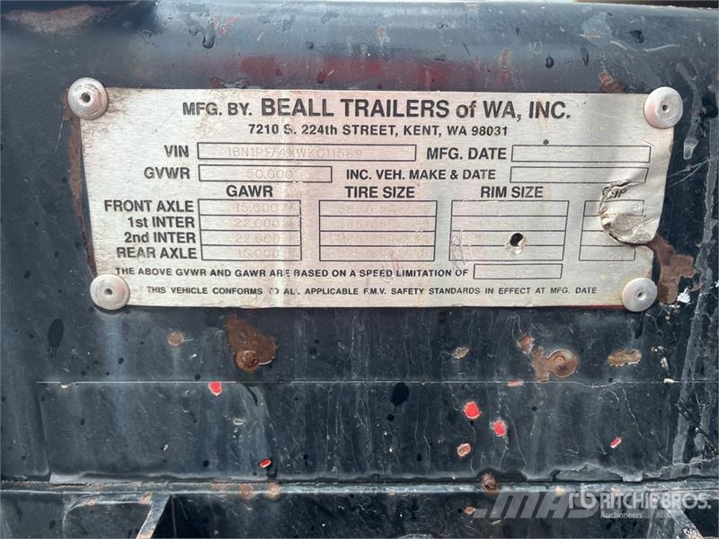 Beall 17 ft Quad/A Pup Dump Trailer Rimorchi ribaltabili