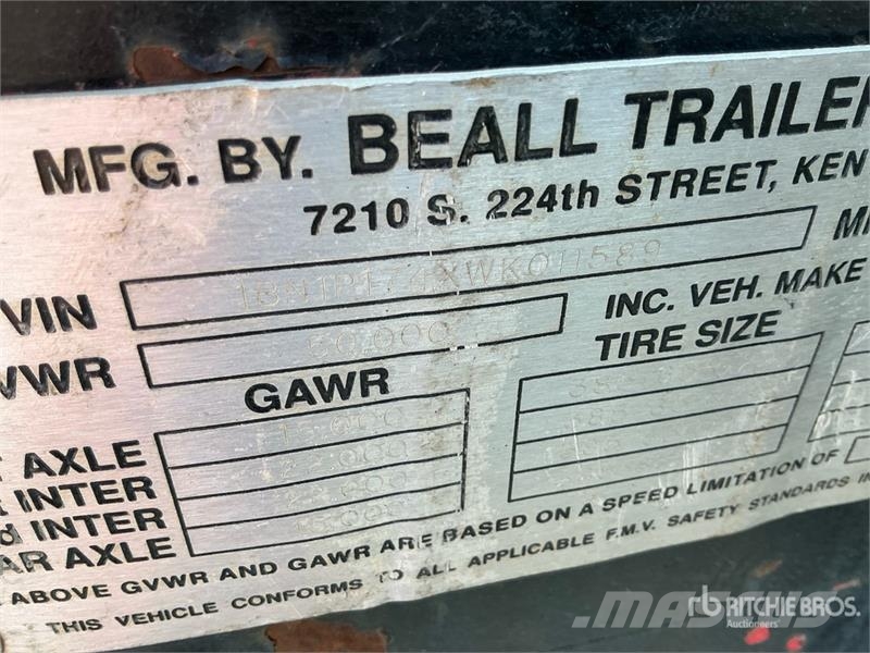 Beall 17 ft Quad/A Pup Dump Trailer Sklápěcí přívěsy