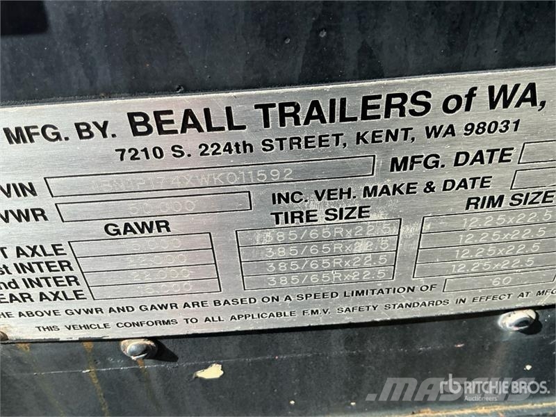 Beall 17 ft Quad/A Pup Dump Trailer Самоскиди