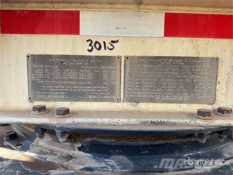 Beall BATT-80-3-SB Quad/A Pup Tanker Trailer Прицепы-цистерны