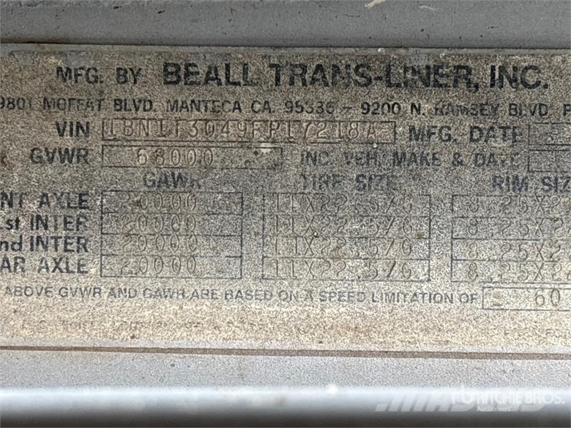 Beall Pup Pneumatic Bulk Trailer Druge prikolice