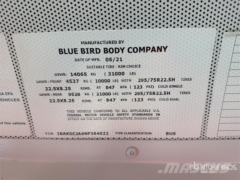 Blue Bird 4x2 42-Seat School Bus Мікроавтобуси