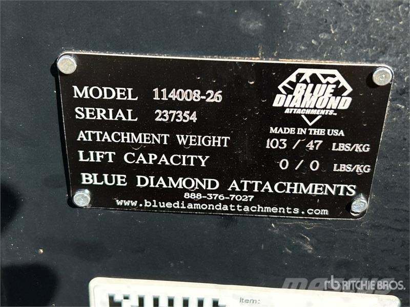 Blue Diamond 42 in Mini Skid Steer Forks (Unused) フォーク