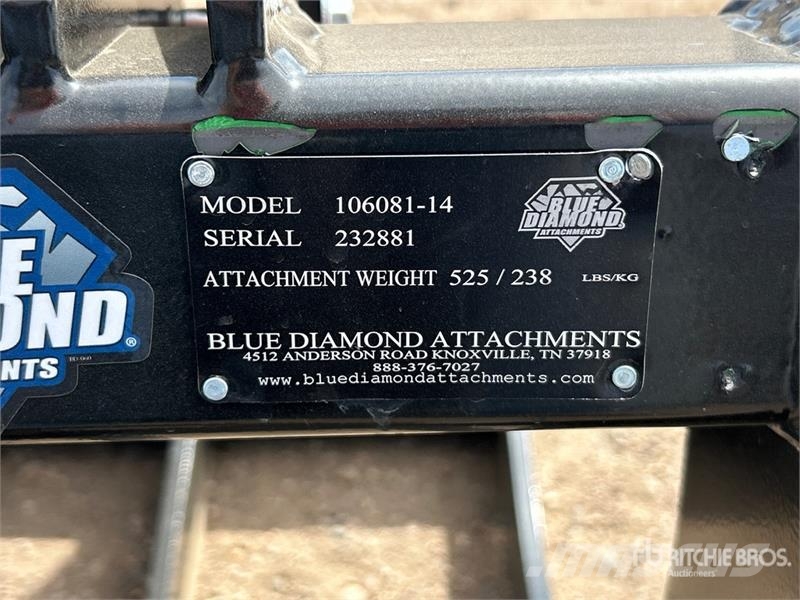 Blue Diamond 66 in Backhoe Loader Grapple (Unused) Outros componentes