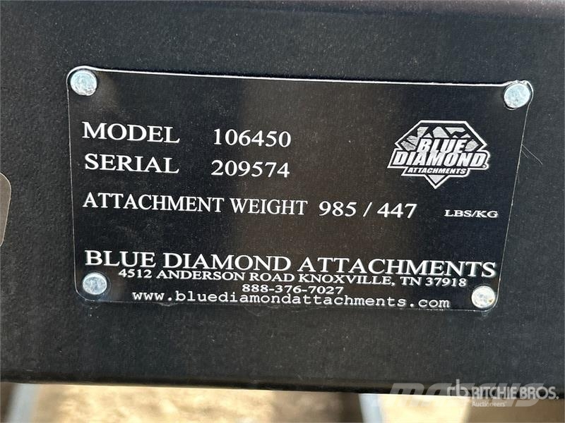 Blue Diamond 72 in Skid Steer Root Rake (Unused) Schudders