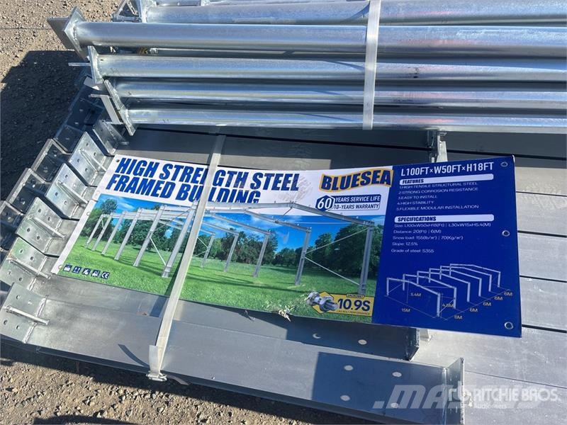 BLUESEA 50 ft x 100 ft Storage Building Tērauda karkasa ēkas