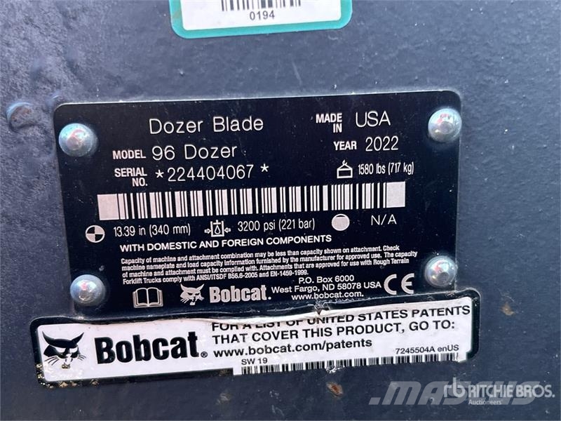 Bobcat 96 in PAT Skid Steer Dozer نصول