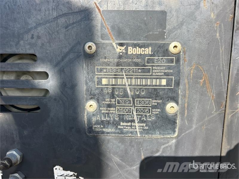 Bobcat E20 Minigravemaskiner