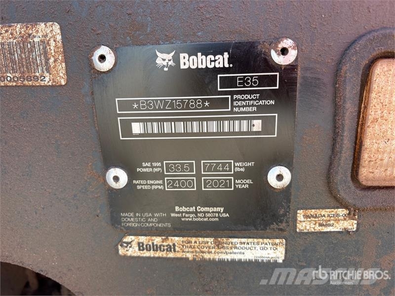 Bobcat E35 Mini excavators < 7t