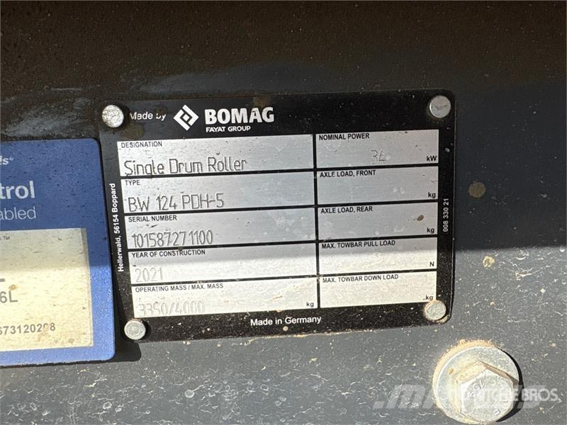Bomag BW124 PDH-5 Padfoot Drum Compactor Valsetog