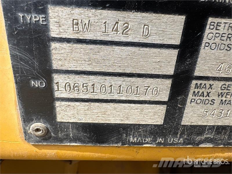 Bomag BW142D Smooth Drum Compactor Enojni valjarji