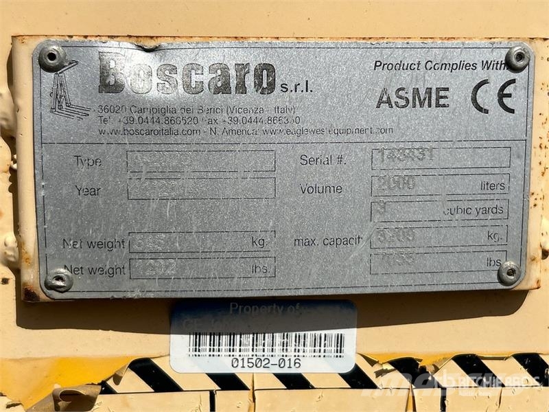 Boscaro A-200D Concrete Bucket Accessoires