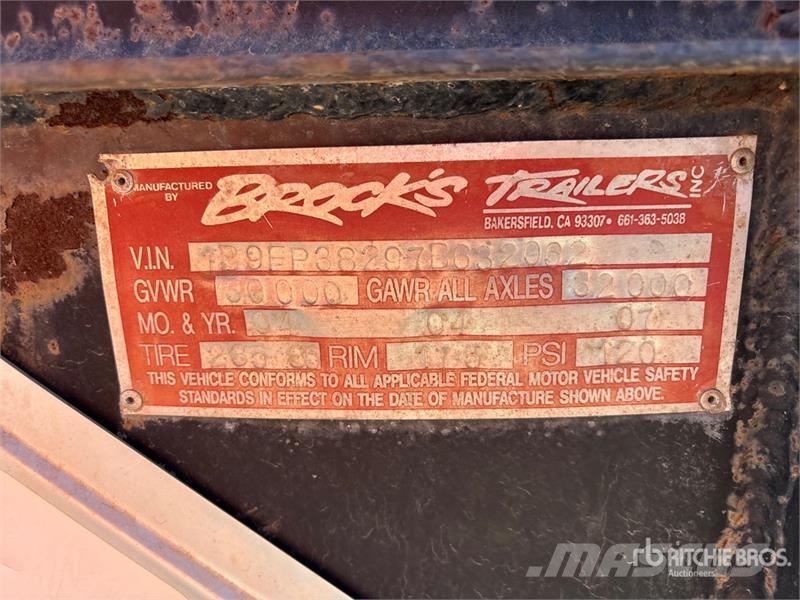 Brock's 38 ft T/A Gooseneck Equipment Trailer Járműszállító pótkocsik