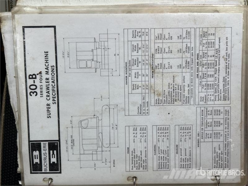 Bucyrus Erie Erie 30B 60 ton Lattice-Boom Crawler Crane クローラクレーン