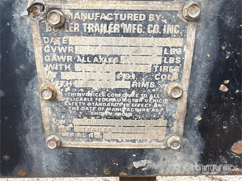 Butler 15 ft T/A Tilt Deck Trailer Tieflader