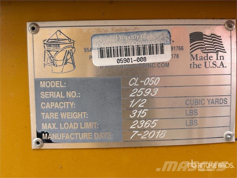 Camlever CL-050 Concrete Bucket Betoonivalmistamistarvikud