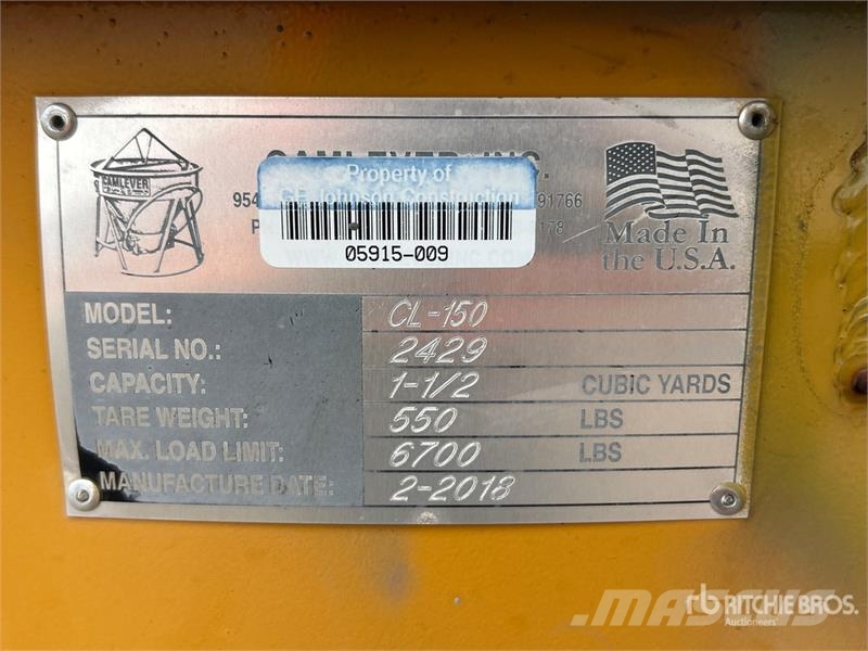 Camlever CL-150 Concrete Bucket Betoonivalmistamistarvikud