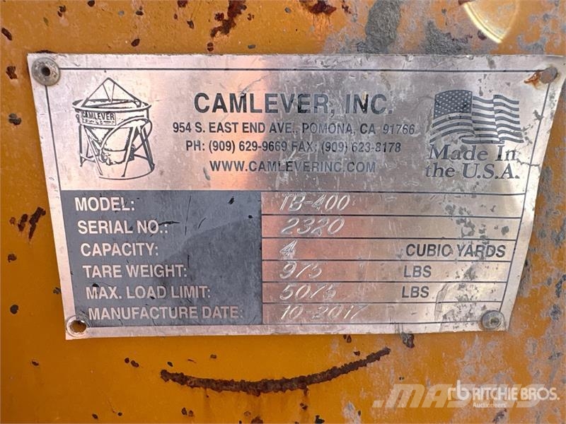 Camlever TB-400 86 in 4 cyd Trash Handler Bucket Skovle