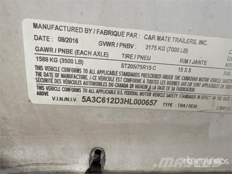 Carmate T/A Utility Trailer Λοιπές ρυμούλκες