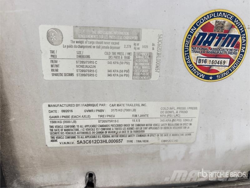 Carmate T/A Utility Trailer Λοιπές ρυμούλκες