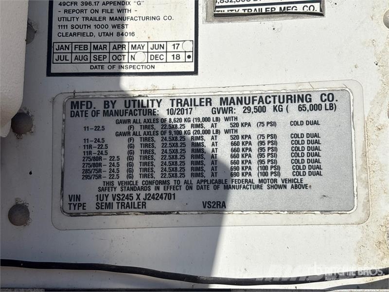 Carrier VS2RA 45 ft x 102 in T/A Refrigerated Trailer Piekabes ar temperatūras kontroli