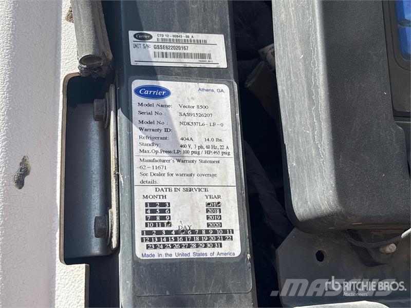 Carrier VS2RA 45 ft x 102 in T/A Refrigerated Trailer Piekabes ar temperatūras kontroli