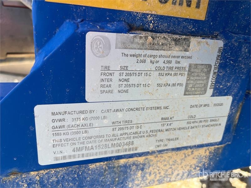 Cart-Away CMT-100 T/A Mixer Trailer 其他貨車