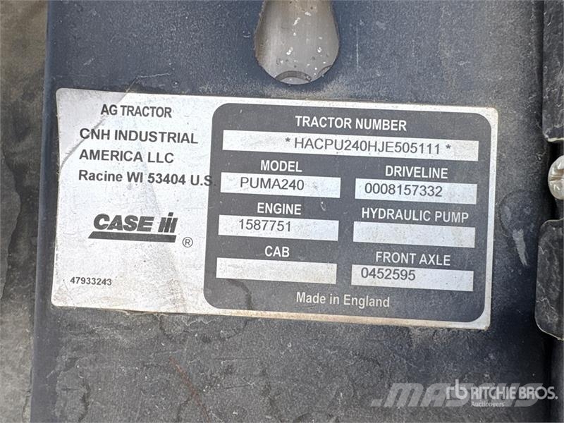 CASE 240 4WD Tractor 트랙터