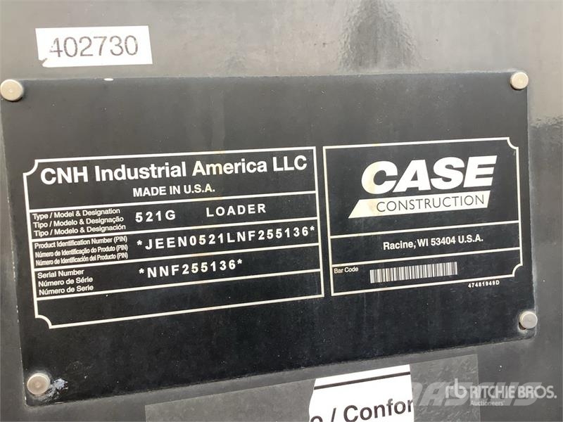 CASE 521GXT Wheel Loader Rataslaadurid
