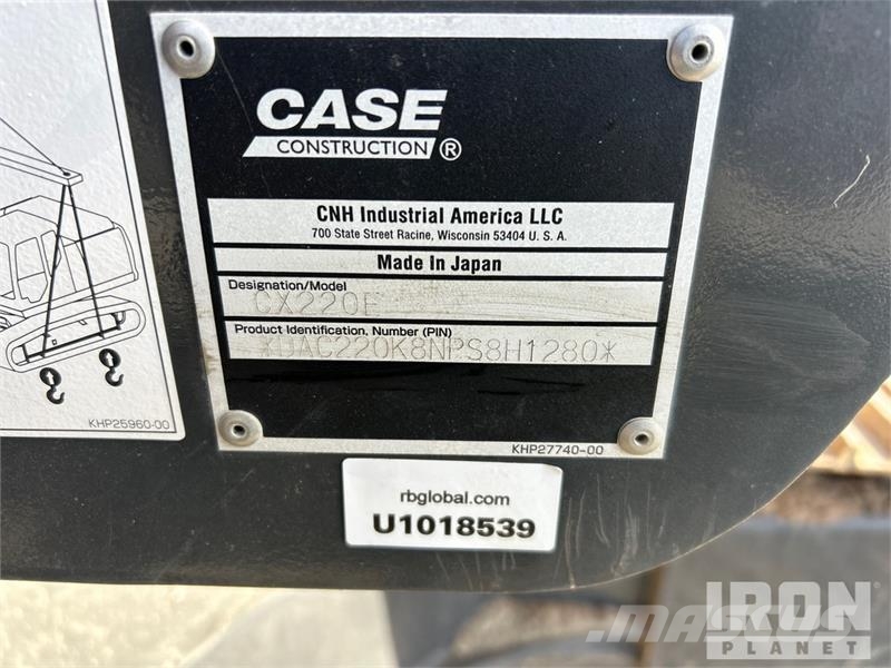 CASE CX220E Tracked Excavator Raupenbagger