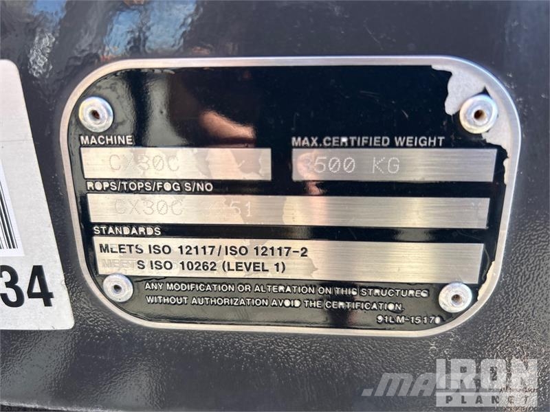 CASE CX30C Mini Excavator Mini ekskavatörler, 7 tona dek