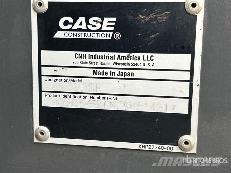 CASE CX75C SR Tracked Excavator Lánctalpas kotrók