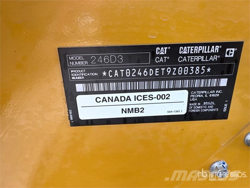 CAT 246D3 Two-Speed Skid Steer Loader Minilæsser - skridstyret