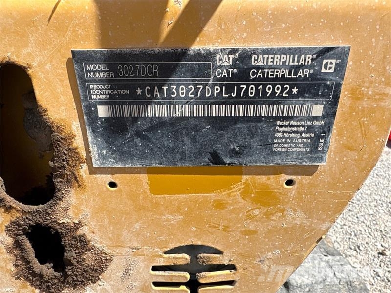 CAT 302.7DCR Mini Excavator Mini ekskavatörler, 7 tona dek