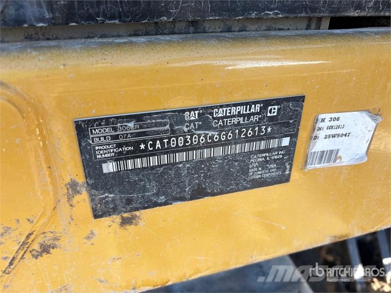 CAT 306 CR Tracked Excavator Gravemaskiner på larvebånd