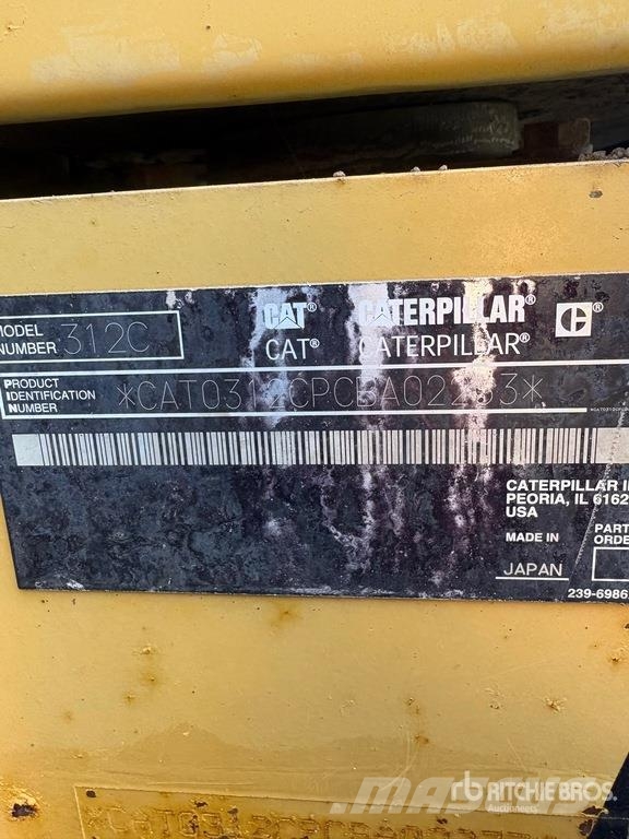 CAT 312C Tracked Excavator Gravemaskiner på larvebånd