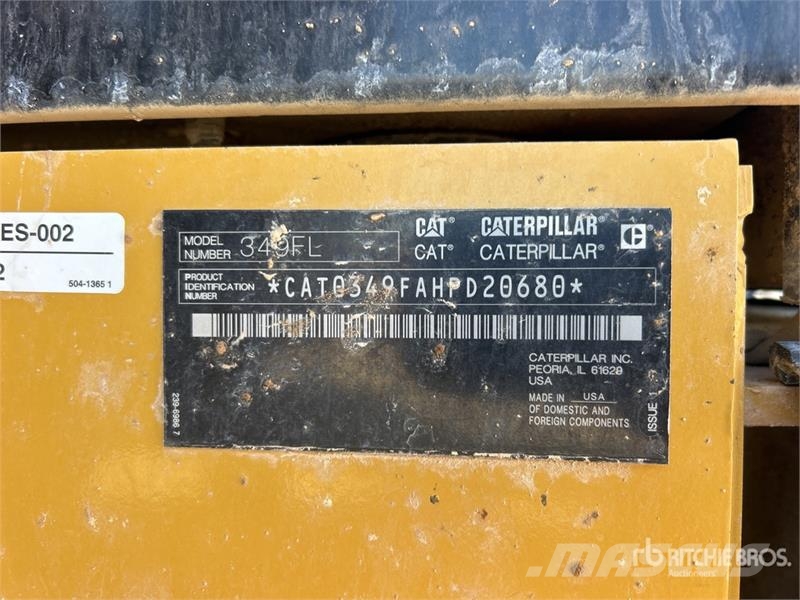 CAT 349FL Tracked Excavator Lánctalpas kotrók