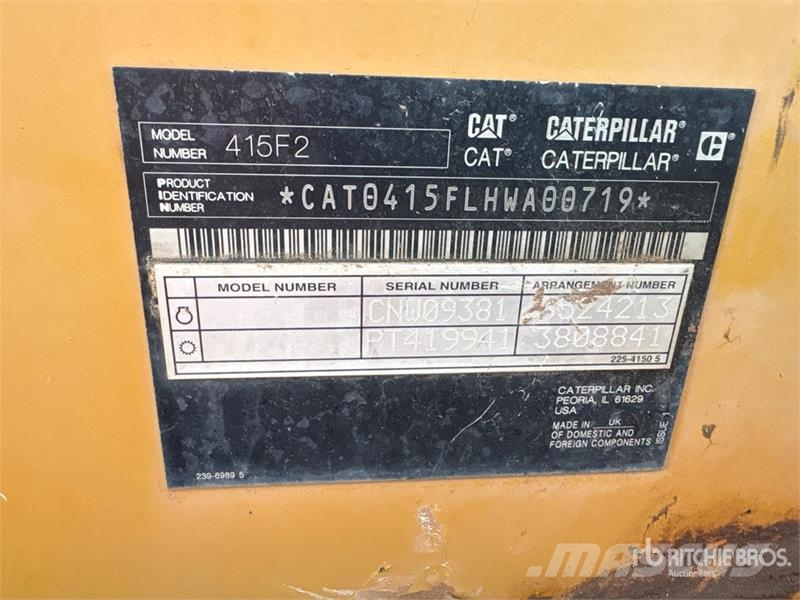 CAT 415F2 4x4 Backhoe Loader (Inoperable) Backhoe