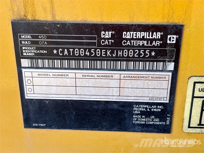 CAT 450 لوادر ذات جرافات عكسية
