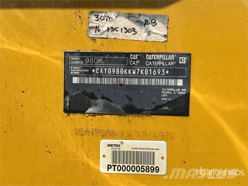 CAT 980K Gumikerekes homlokrakodók