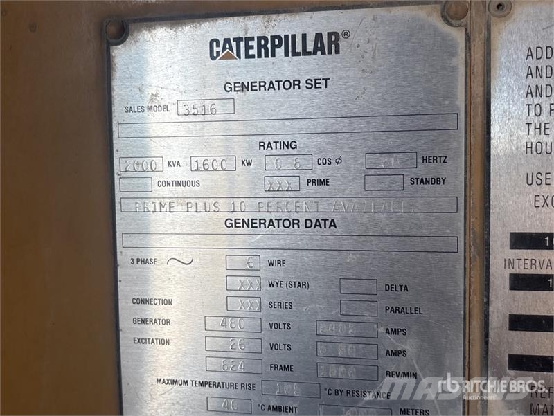 CAT SR-4B 1600 kW Containerized Generator Set (Inopera Diesel Generators