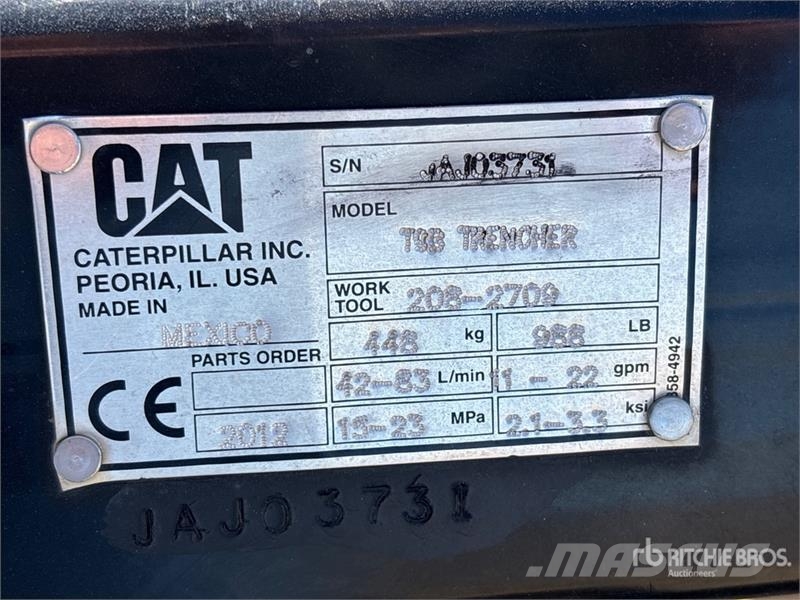 CAT T93 68 in Skid Steer Trencher - Fits Cat Scavafossi