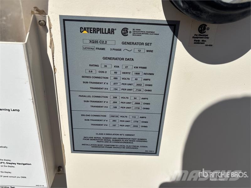 CAT XQ35 35 kVA Mobile Generator Set 디젤 발전기