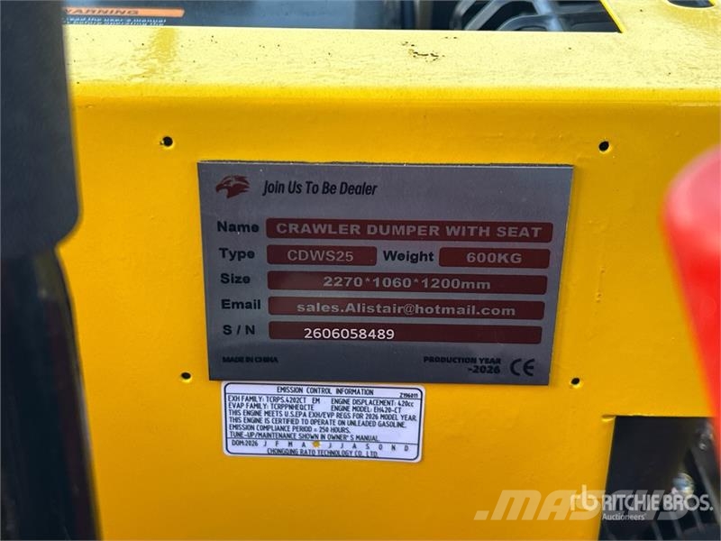 CD25,CDW25 Mini Crawler Dumper (Unused) Site dumpers