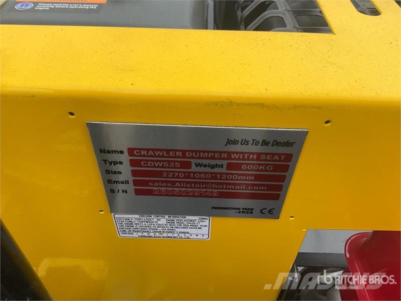 CD25,CDW25 Mini Crawler Dumper (Unused) Dumpers εργοταξίου