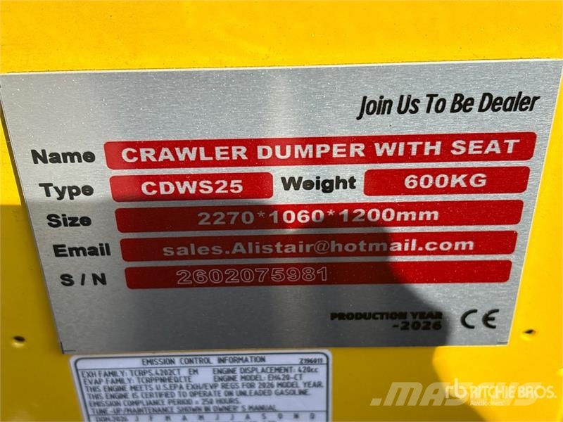CDWS25 Mini Crawler Dumper (Unused) Dumpers εργοταξίου