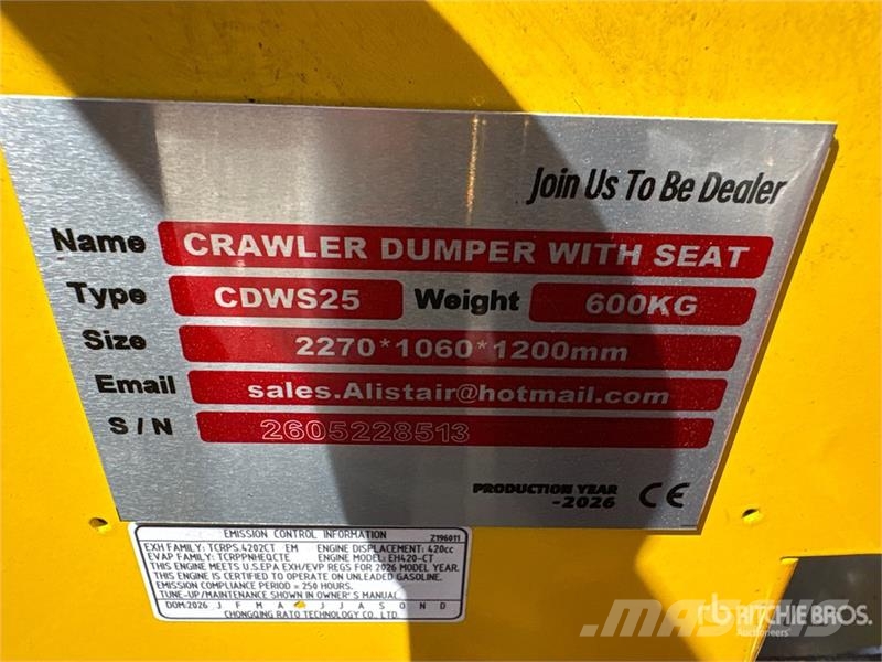 CDWS25 Mini Crawler Dumper (Unused) Dumpers εργοταξίου