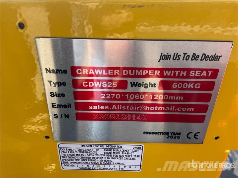 CDWS25 Mini Crawler Dumper (Unused) Dumpers εργοταξίου