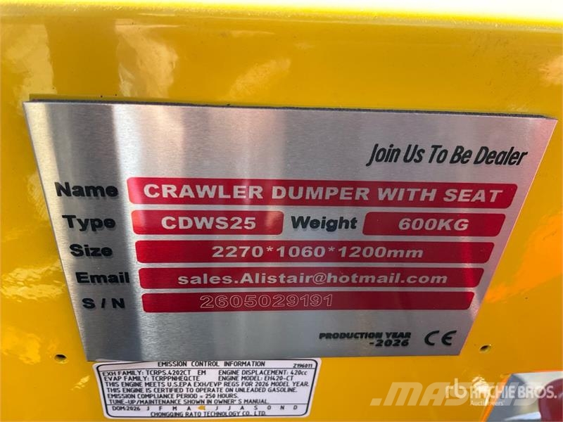 CDWS25 Mini Crawler Dumper (Unused) Dumpers εργοταξίου