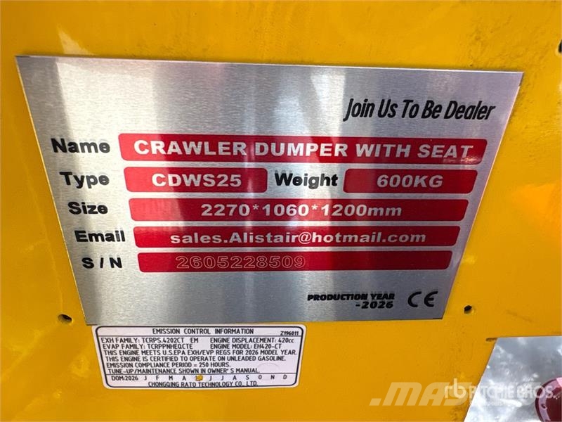 CDWS25 Mini Crawler Dumper (Unused) Dumpers εργοταξίου
